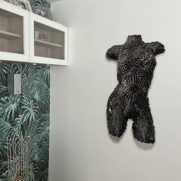 buste accroché au mur métallique Lolito déco