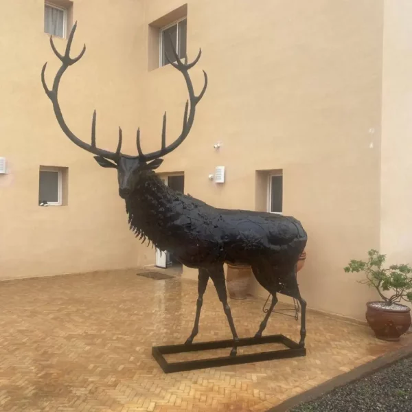 cerf lolito déco sculpture métallique recyclé