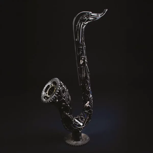 saxophone sculpture métallique Lolito déco